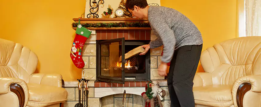 Rusted Metal Fireplace Restoration in Conway, South Carolina